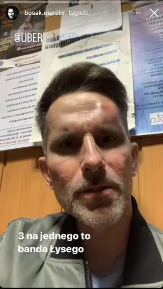Marcin Bosak pobity przez kierowcę aplikacji