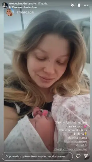 Córka żony Wojciecha Modesta Amaro urodziła dziecko
