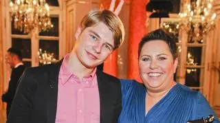 Dorota Wellman z synem Jakubem w 2011 roku