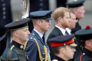 Pogrzeb Elżbiety II: książę William i książę Harry