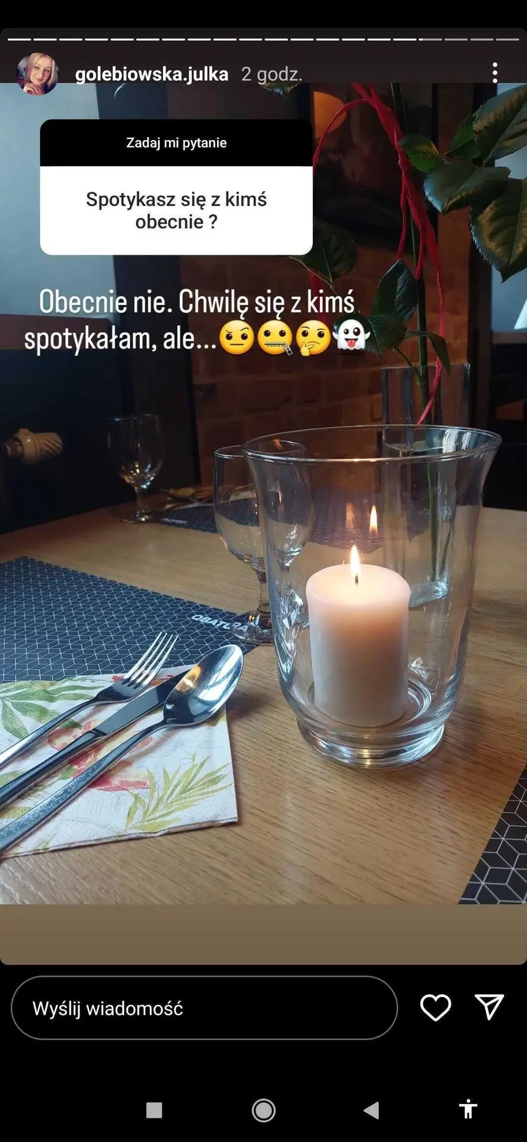 Julia Gołębiowska ze "ŚOPW" o miłości