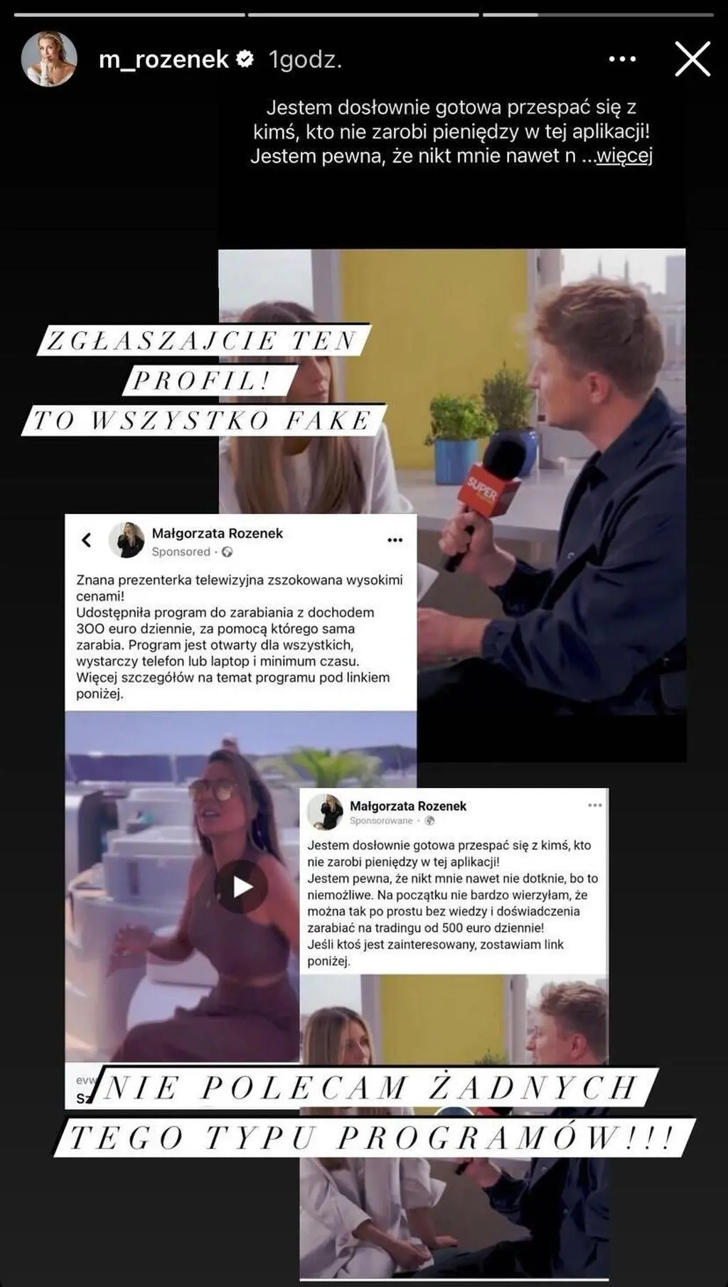 Małgorzata Rozenek-Majdan ostrzega przed oszustami