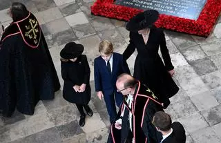 Pogrzeb Elżbiety II: Księżna Kate z dziećmi
