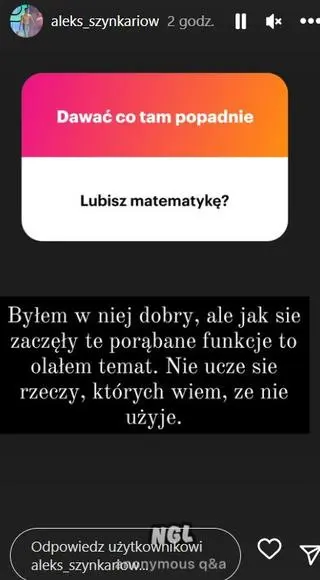 Aleksander Szynkariow odpowiedział na pytania fanów