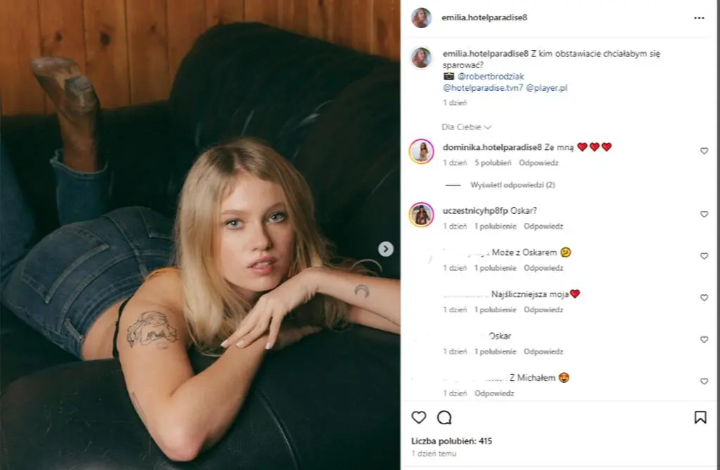 Emilia z "HP" o tym, z kim chciałaby być w parze