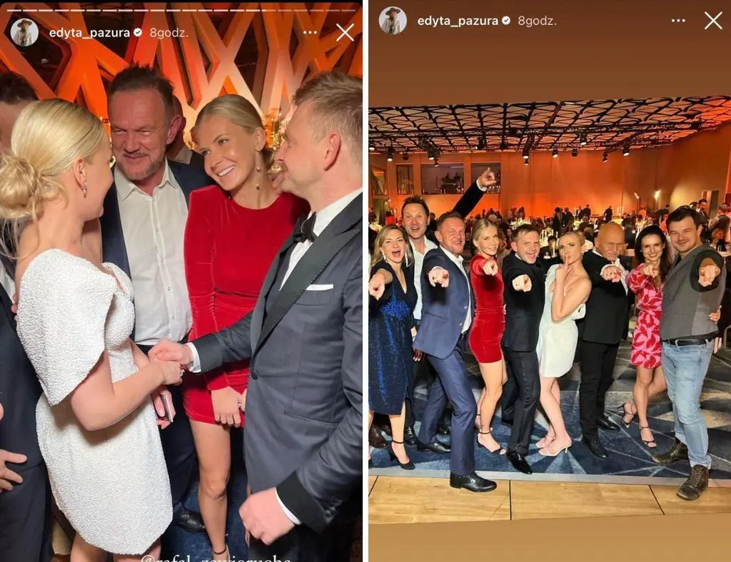 Edyta i Cezary Pazurowie na ślubie Rafała Zawieruchy