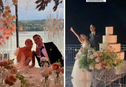 Bajkowy ślub piłkarza reprezentacji. Jan Bednarek i Julia Nowak powiedzieli sobie "tak"