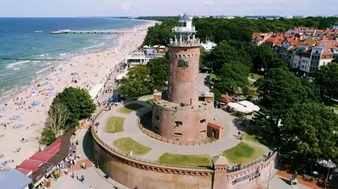 Kołobrzeg latem jest oblegany przez turystów
