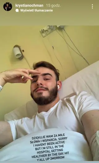 Krystian Ochman w szpitalu