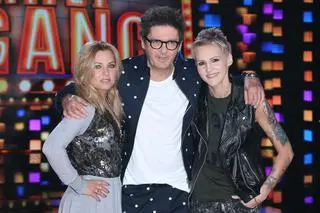 Katarzyna Bujakiewicz w programie "Mali giganci" z Kubą Wojewódzkim i Agnieszką Chylińską