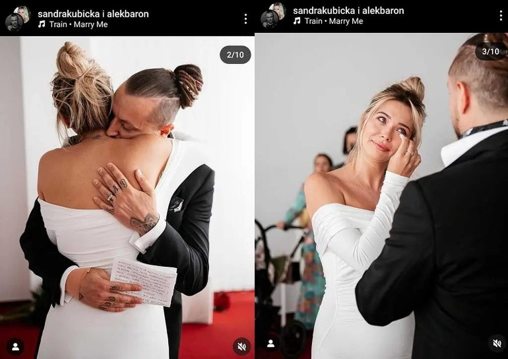 Sandra Kubicka i Aleksander Milwiw-Baron