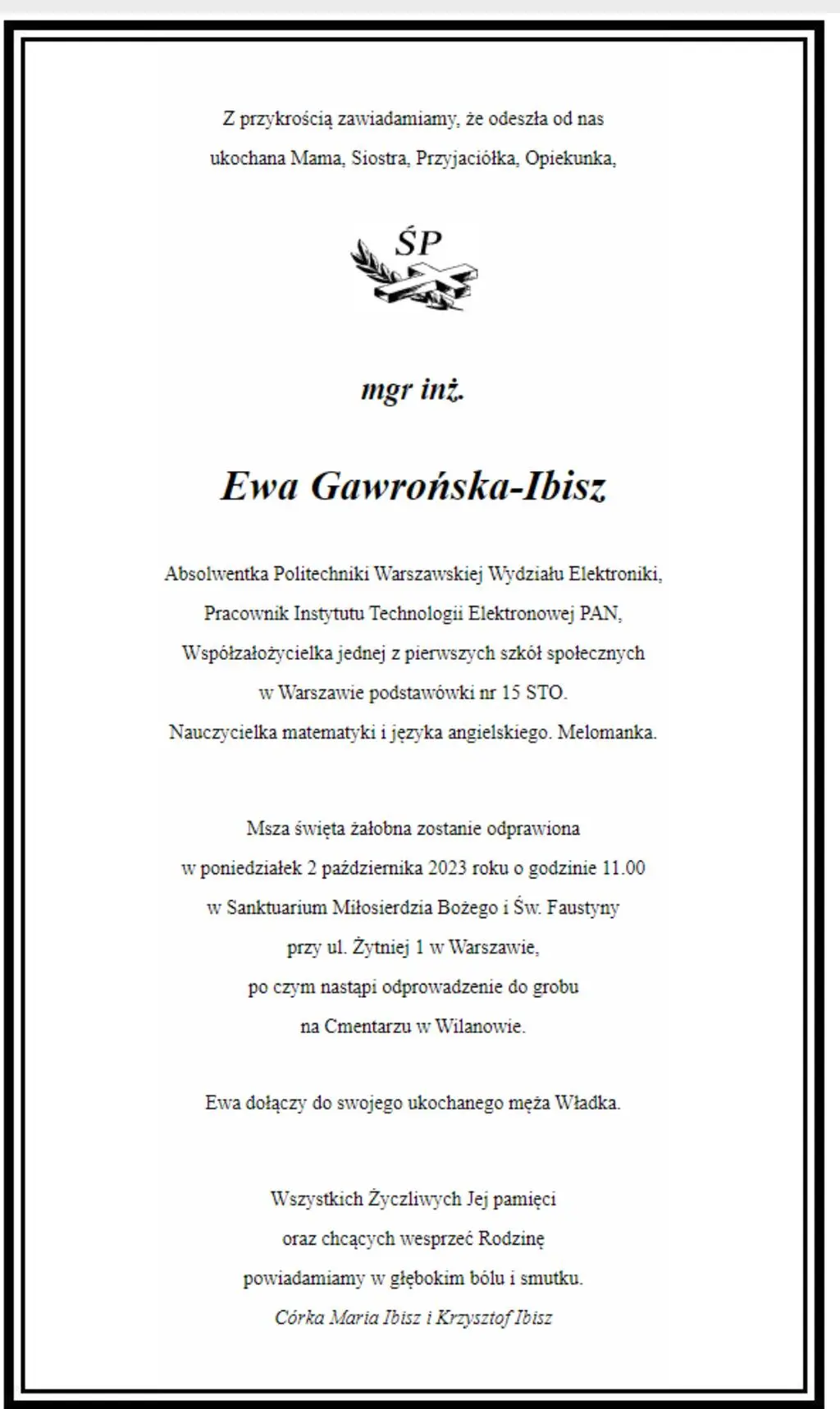 Nie żyje macocha Krzysztofa Ibisza