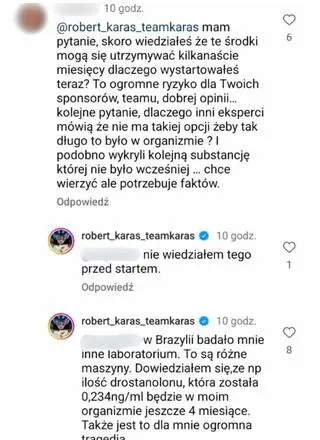 Robert Karaś o aferze dopingowej