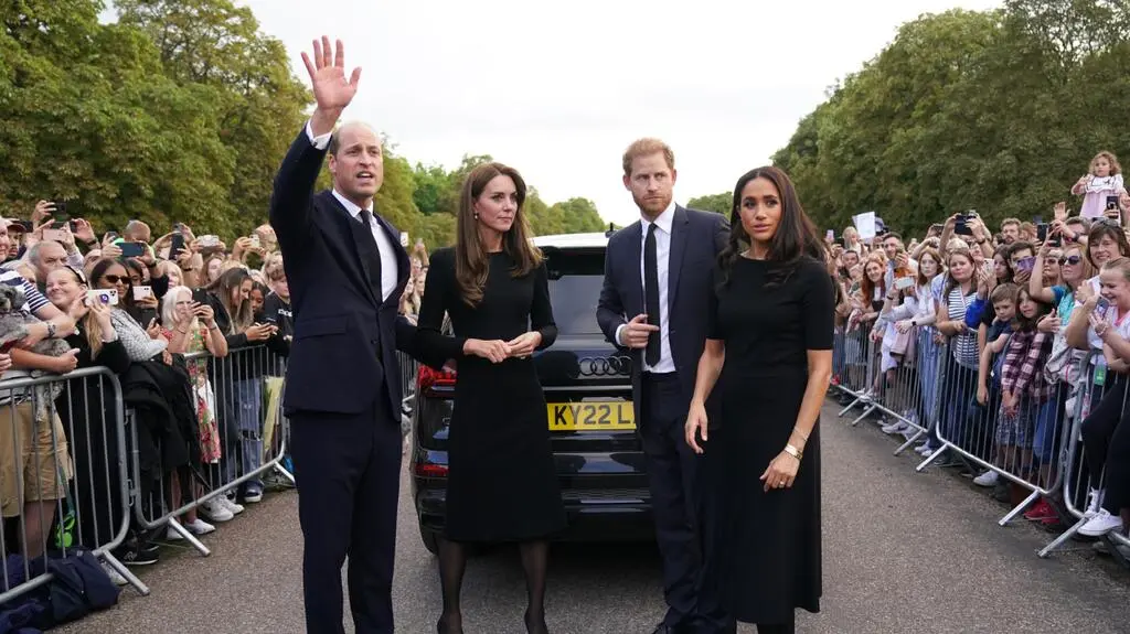 Książę William, książę Harry, Kate Middleton i Meghan Markle