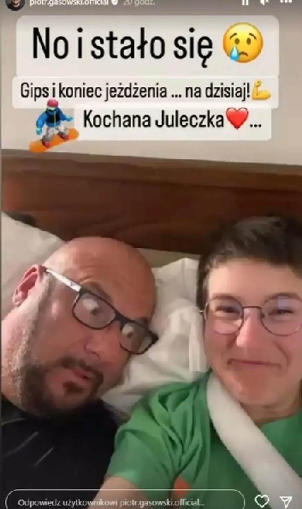 Córka Piotra Gąsowskiego złamała rękę