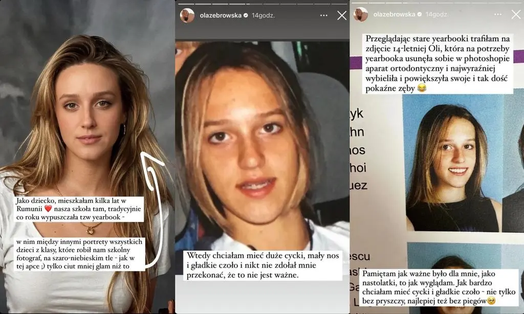 Aleksandra Żebrowska pokazała zdjęcia z dzieciństwa.