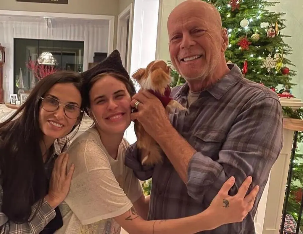 Bruce Willis z byłą żoną i córką