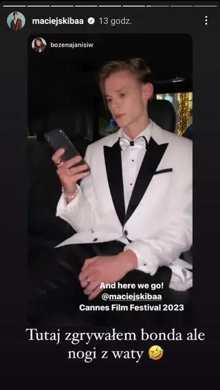 Maciej Skiba w białym fraku prezentował się zachwycająco