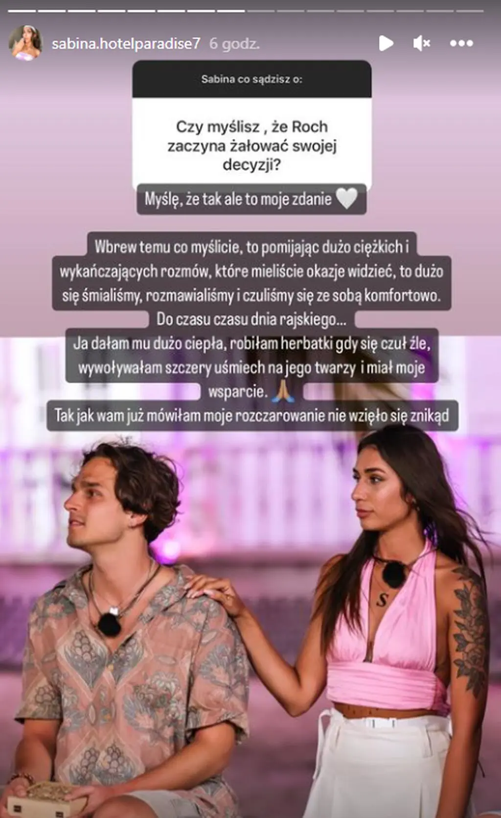 Sabina z "Hotelu Paradise" o zachowaniu Rocha