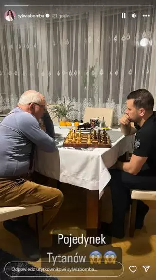 Grzegorz Collins zagrał w szachy z tatą Sylwii Bomby