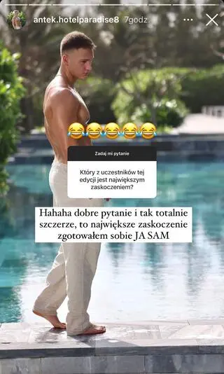 Antek Trojanowski z 8. edycji "Hotelu Paradise"