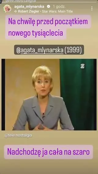 Agata Młynarska na zdjęciu sprzed 24 lat
