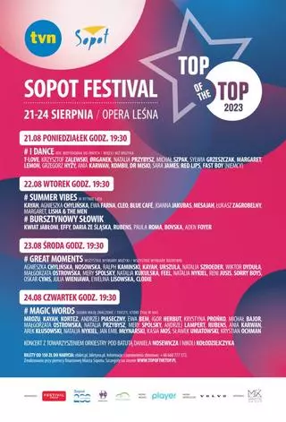 Top of the Top Sopot Festival 2023 – artyści i harmonogram