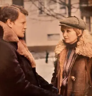 Ewa Florczak i Bronisław Cieślak na planie "07 zgłoś się"