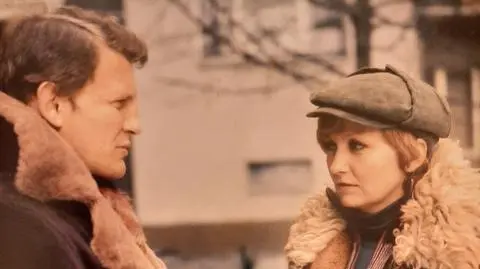 Ewa Florczak i Bronisław Cieślak na planie "07 zgłoś się"