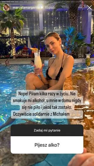 Marcela Leszczak o piciu alkoholu