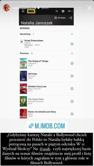 Natalia Janoszek pokazała dowody