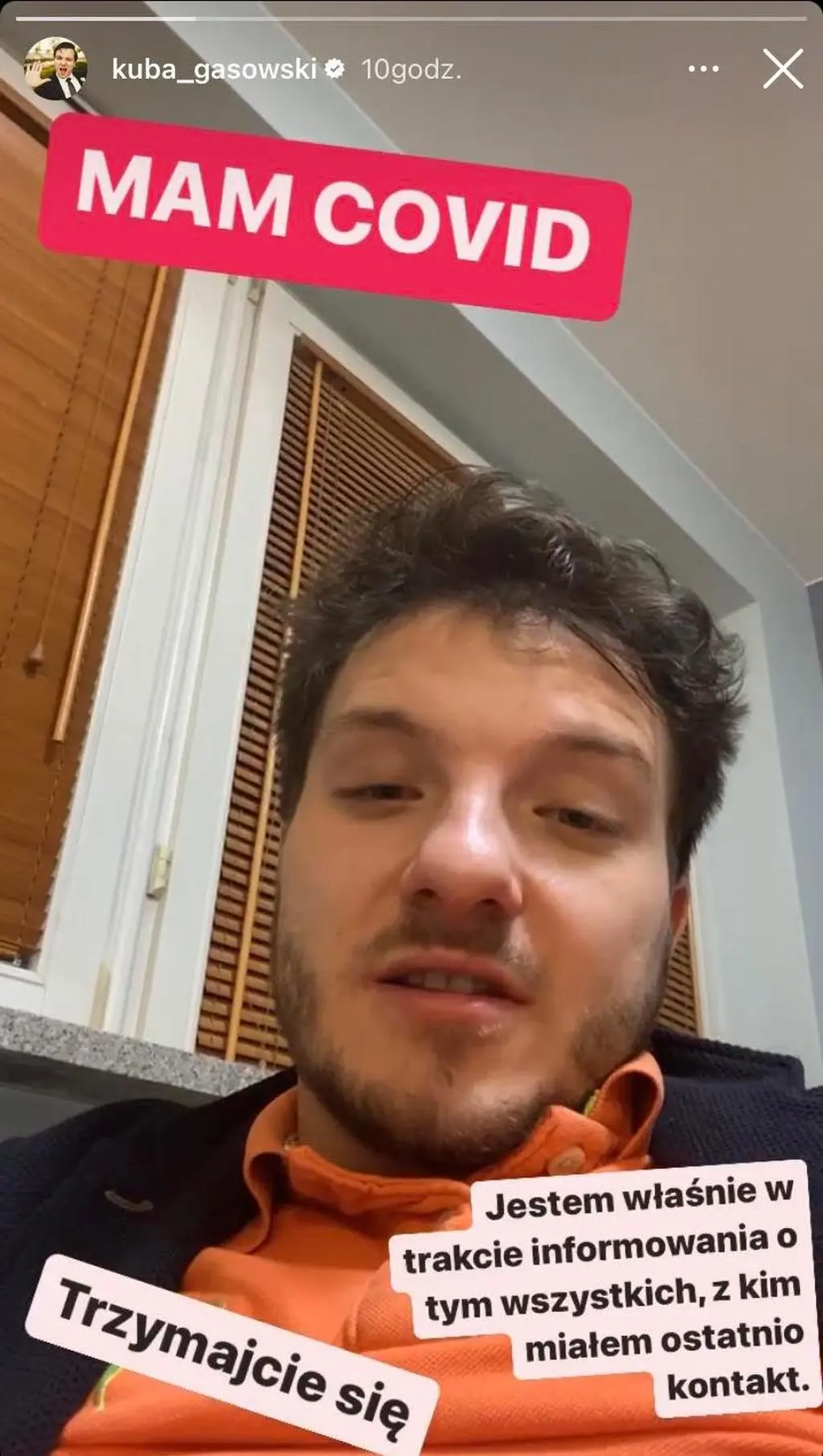 Jakub Gąsowski zachorował na koronawirusa