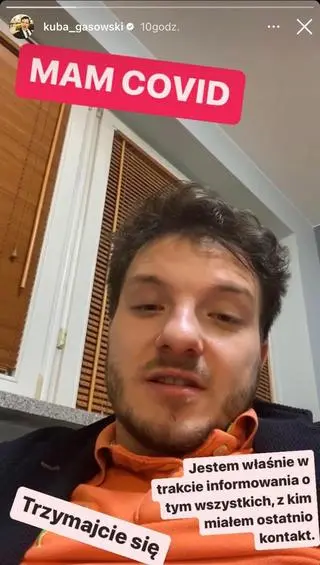 Jakub Gąsowski zachorował na koronawirusa