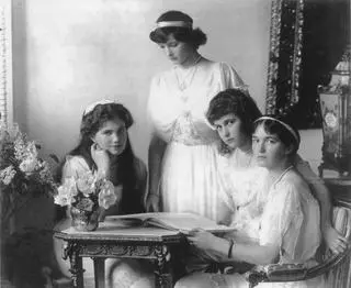 Córki cara Mikołaja II Maria, Tatiana, Anastazja i Olga