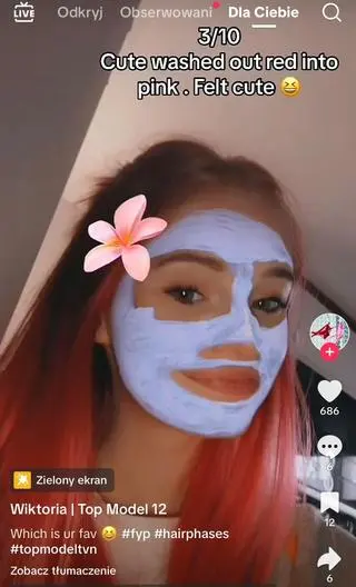 "Top Model". Wiktoria Darda w czerwonych włosach