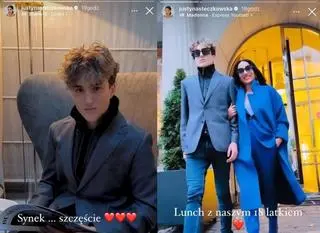 Justyna Steczkowska z synem Stanisławem