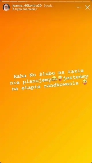 Joanna z "40 kontra 20" o nowym partnerze