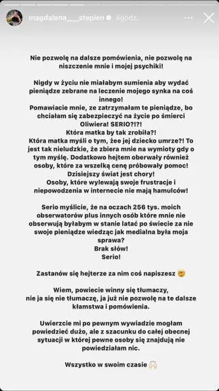 Magda Stępień wydała oświadczenie