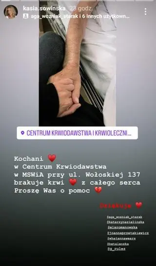 Katarzyna Sowińska walczy o życie ojca
