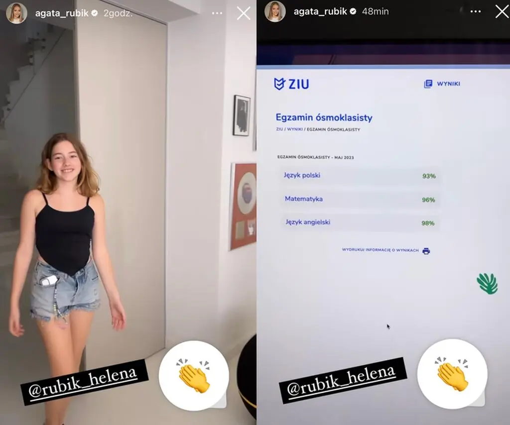 Agata Rubik pochwaliła się wynikami córki Heleny