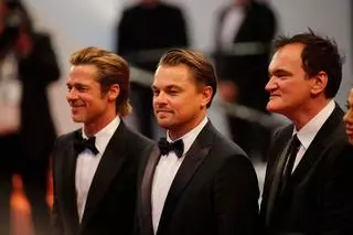 Quentin Tarantino, Leonardo DiCaprio, Brad Pitt