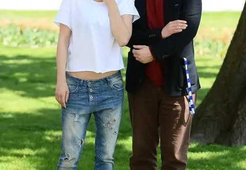 Emilia Komarnicka-Klynstra jako panna młoda. Aktorka pokazała film z wesela