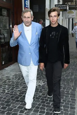 Andrzej Strzelecki z synem Antonim