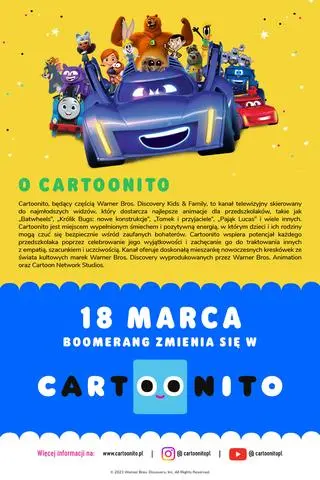 Telewizja Boomerang zmienia się w Cartoonito