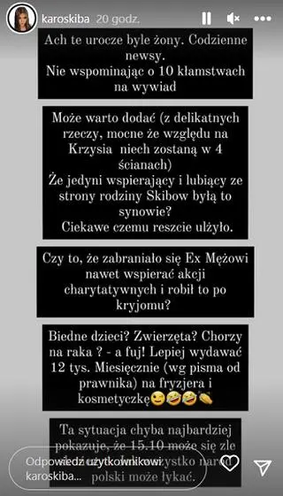 Karolina Skiba odpowiada Renacie Skibie