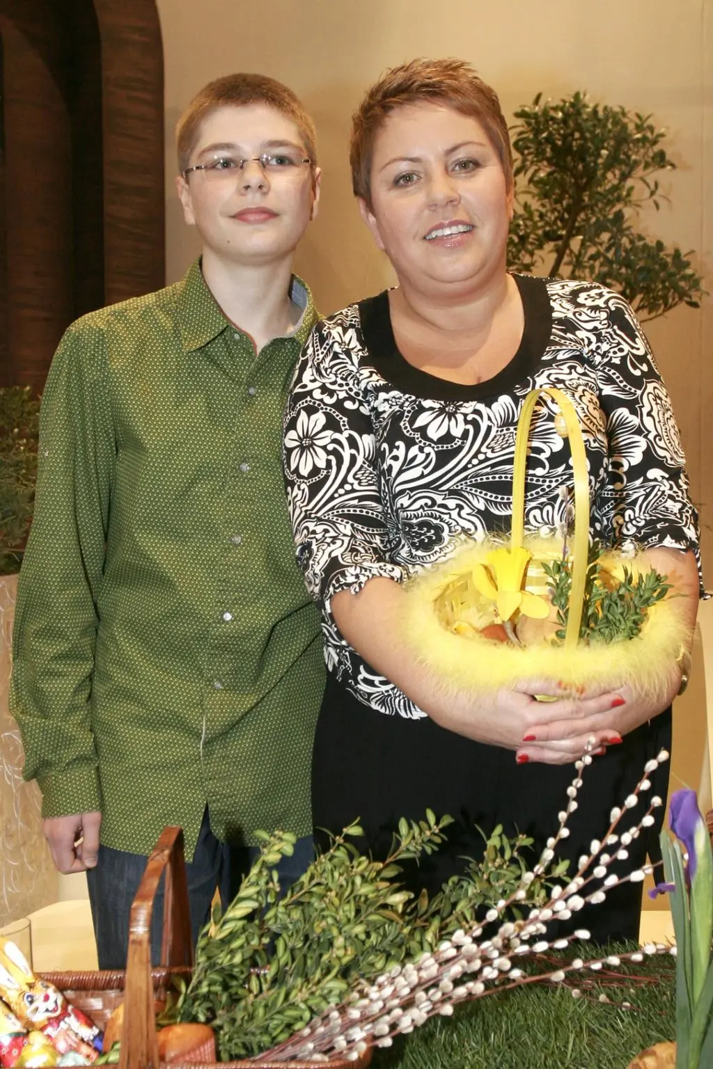 Dorota Wellman z synem