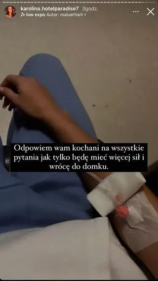 "Hotel Paradise". Karolina "Mallu" Majewska trafiła do szpitala