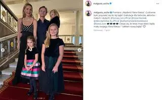 Małgorzata Socha z rodziną