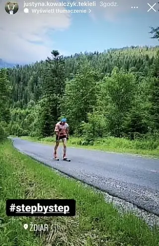 Justyna Kowalczyk-Tekieli w górach na Słowacji