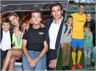 Jarosław Bieniuk z dziećmi